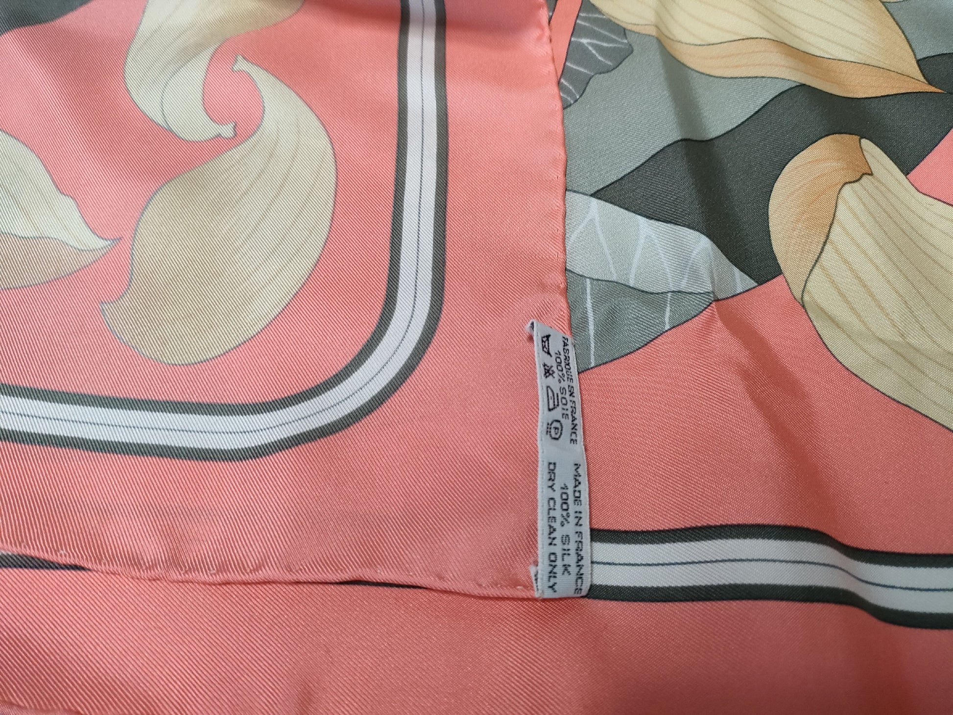 HERMES Carre HERMES Carre FLEURS DE LOTUS Green Scarf Scarf