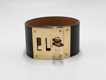 HERMES Kelly Dog T engraved bracelet/bangle