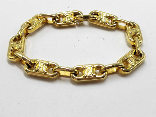 CELINE Triomphe Blason Chain Bracelet/Bangle