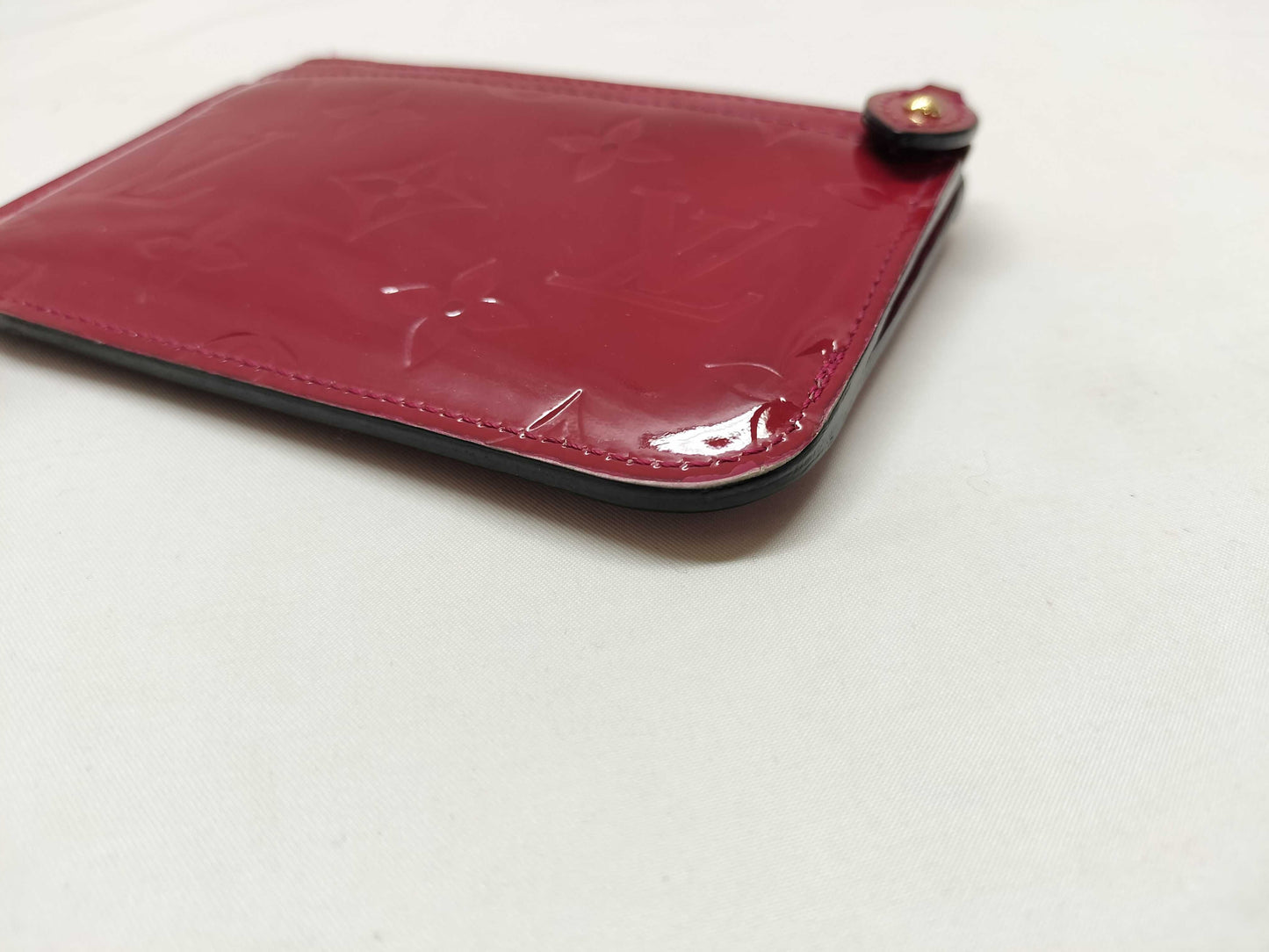 LOUIS VUITTON Vernis Pochette Cle/Coin Case Red Key Case/Key Holder