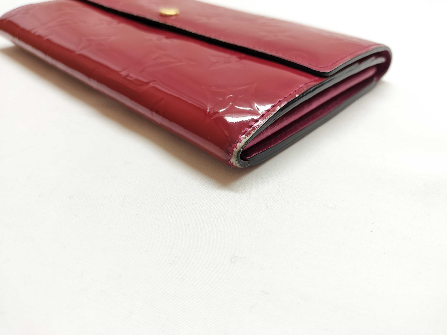 LOUIS VUITTON Vernis Sarah/Long Wallet/Corner Scratch Resistant Wallet
