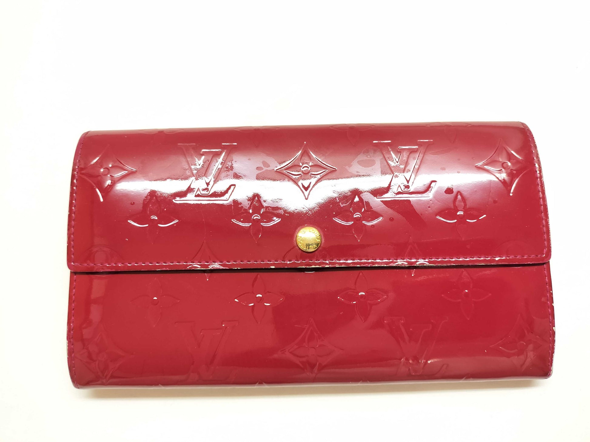 LOUIS VUITTON Vernis Sarah/Long Wallet/Corner Scratch Resistant Wallet