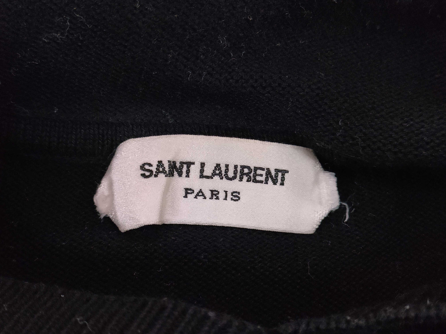 Yves Saint Laurent Pullover Hoodie Black Top