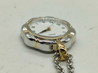 SEIKO 1F21-0A10 Pendant Necklace Watch Women's Watch