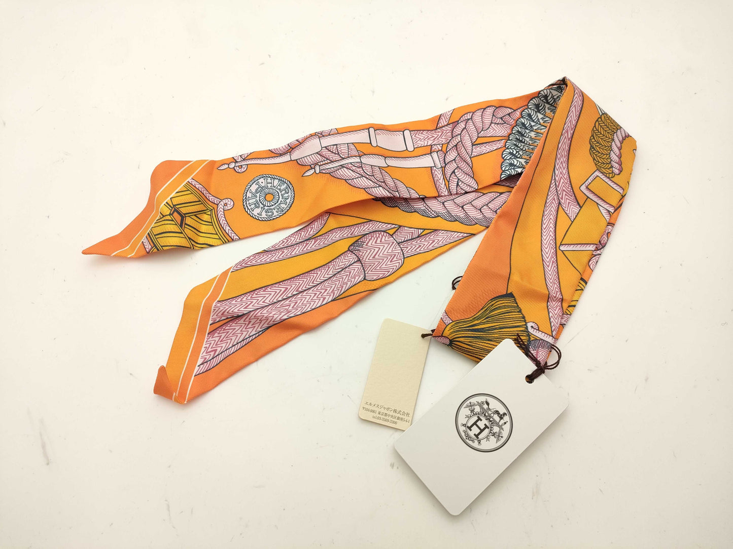 HERMES Twilly scarf with tag