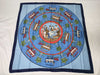 HERMES Carré Omnibus and White Lady Game/Blue Scarf