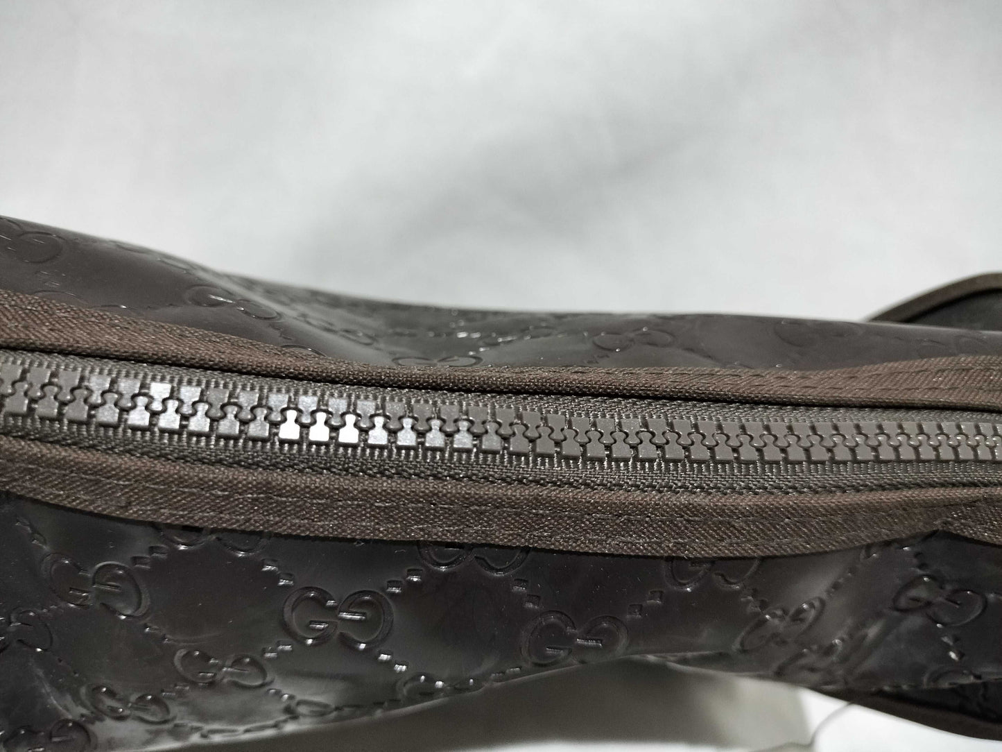 GUCCI Sherry PVC Pouch Damaged