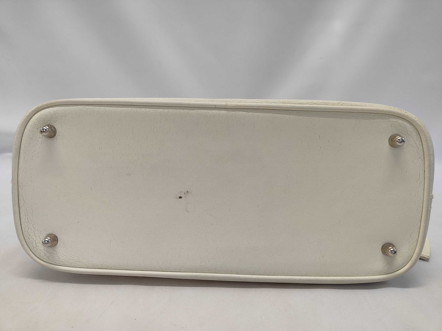 FENDI Leather Handbag with Silver Hardware, White Shoulder Bag