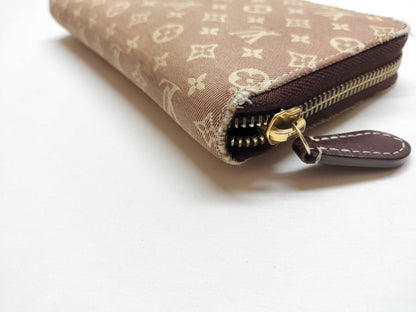 LOUIS VUITTON Monogram Mini Lin Idylle Zippy Wallet