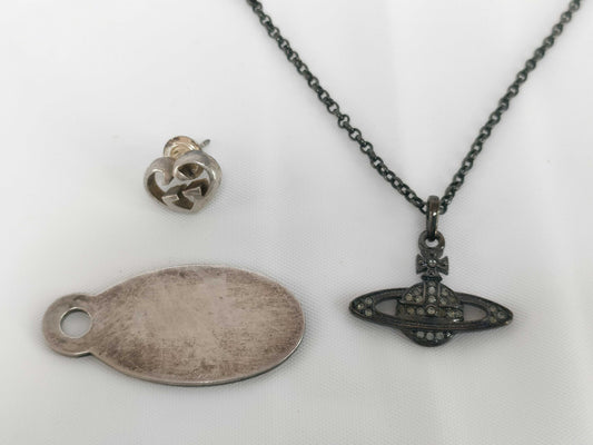 Tiffany & Co. 925 top/Gucci earrings/Vivienne Westwood necklace 