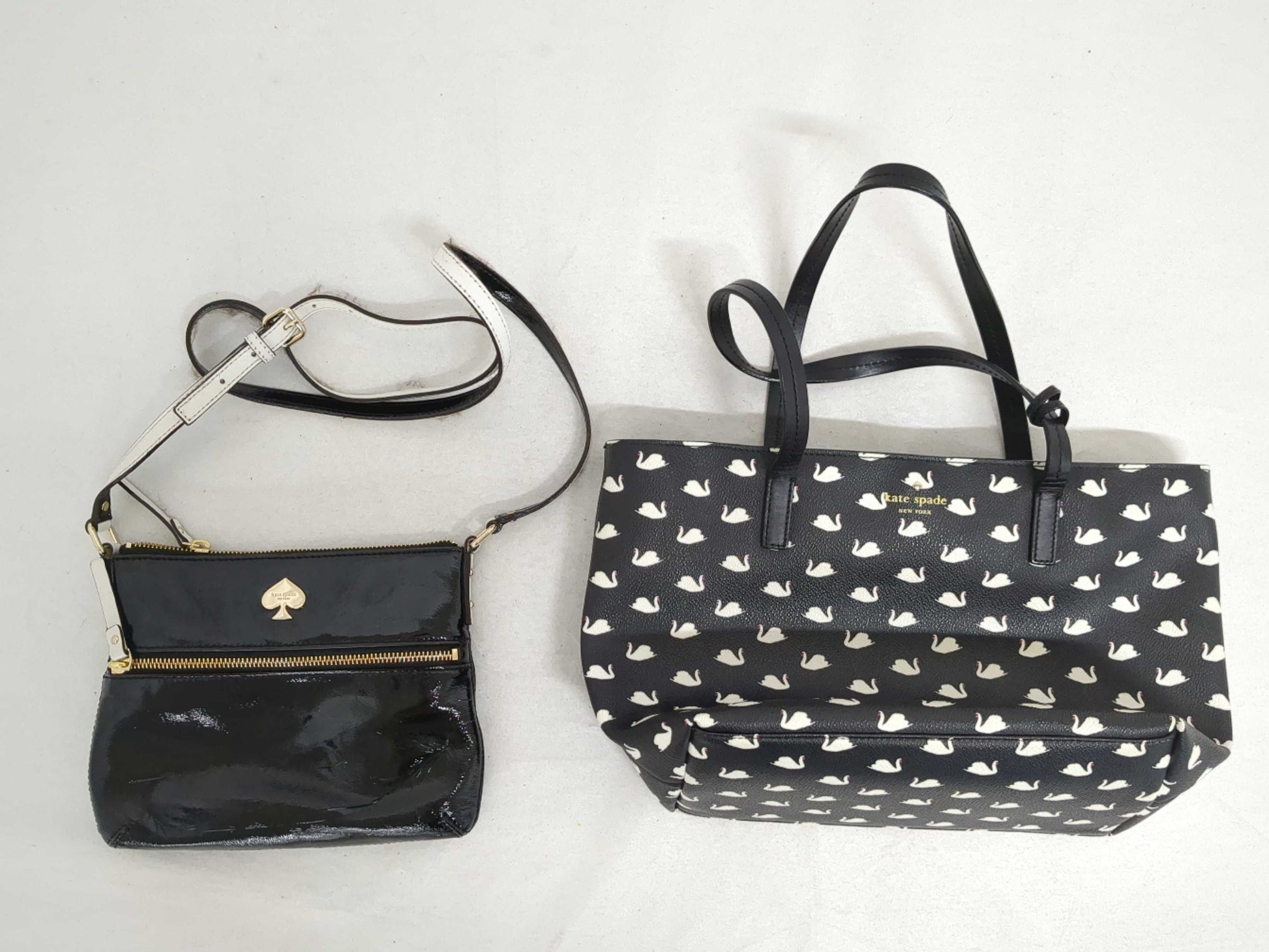 Kate Spade Swan Patent Tote Shoulder Bag