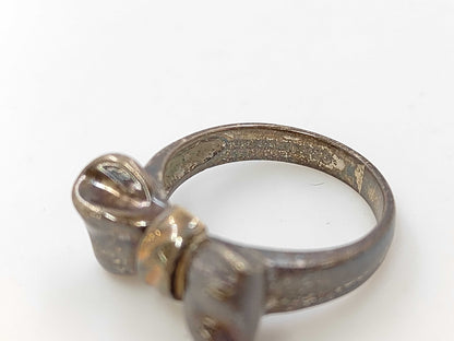 Tiffany & Co. Ribbon Ring 750/925 SV925 3.8g Ring