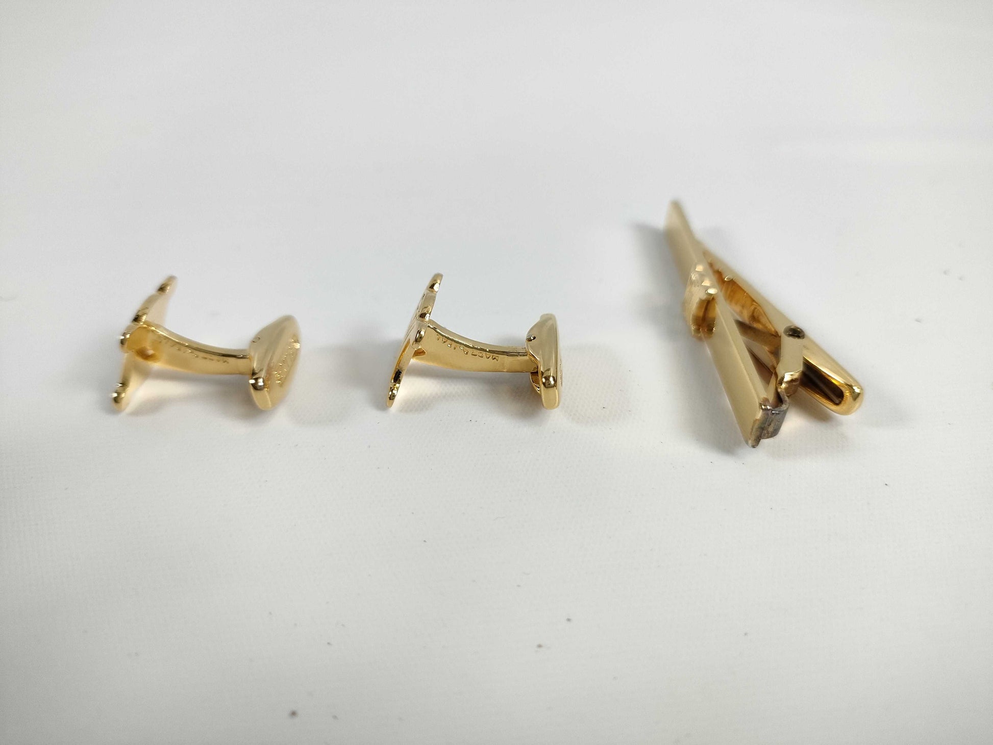 CELINE Macadam Triomphe Cufflinks/Tie Pin Set