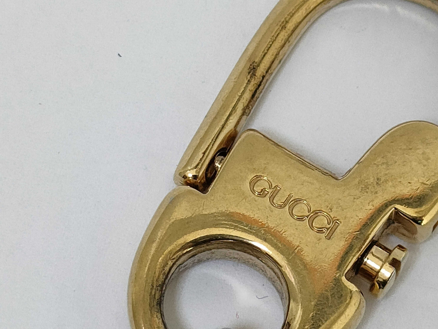 GUCCI Double GG Key Ring Gold Color Key Case/Key Holder
