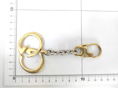 GUCCI Double GG Key Ring Gold Color Key Case/Key Holder