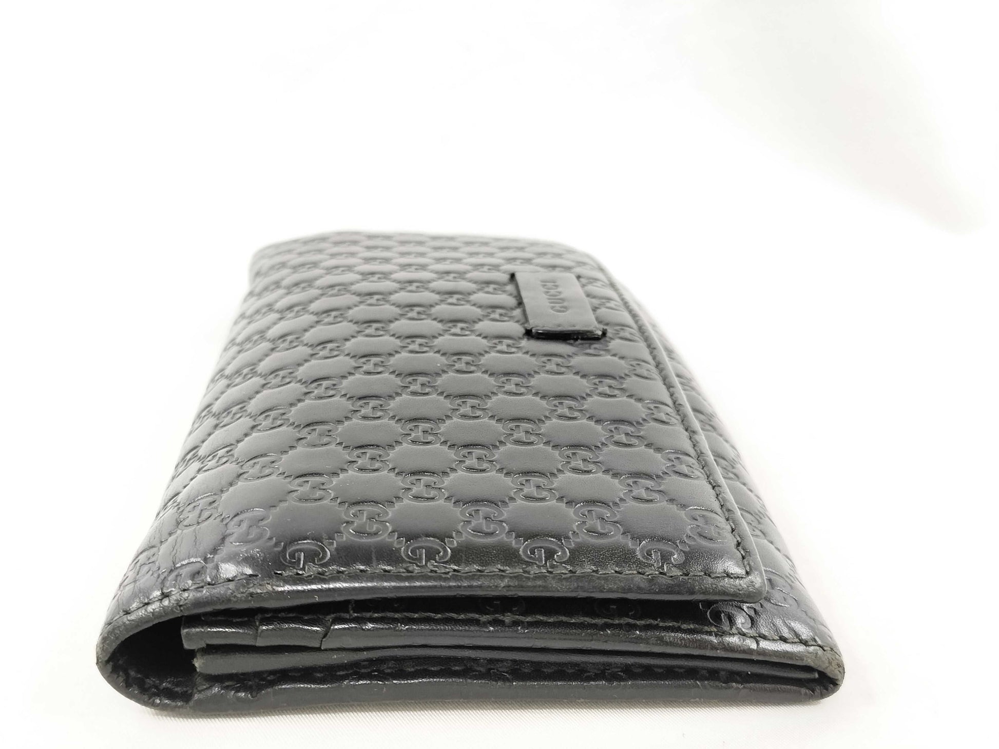 GUCCI GG Long Wallet Black Leather Wallet