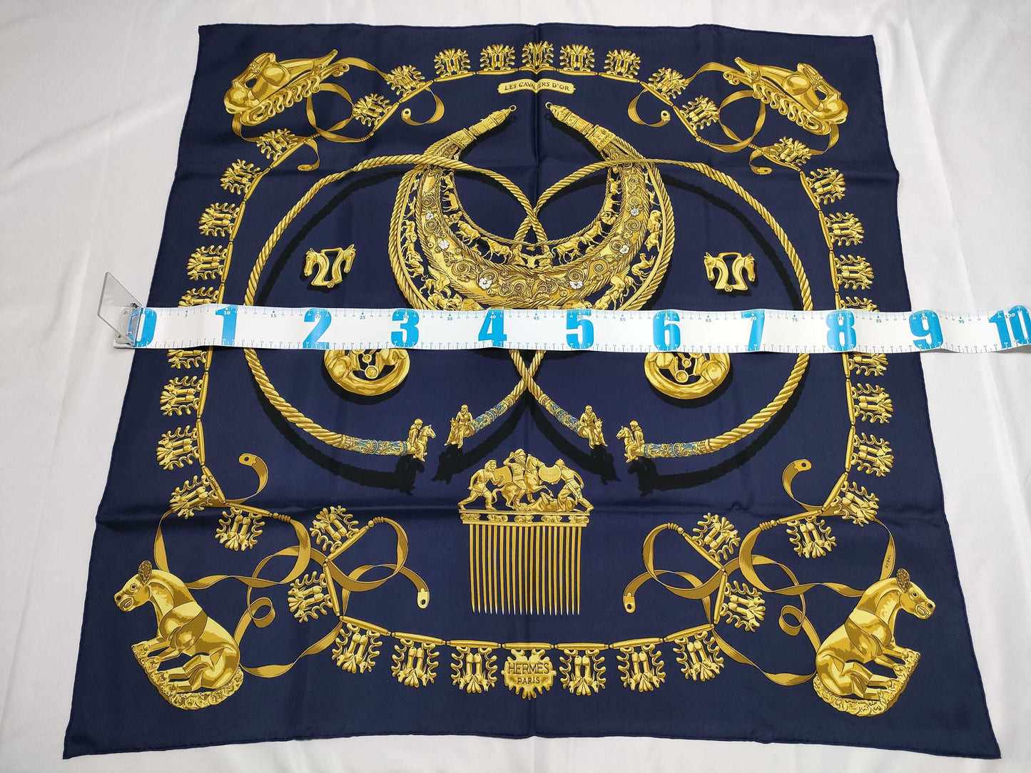 HERMES Carre Golden Knight Scarf
