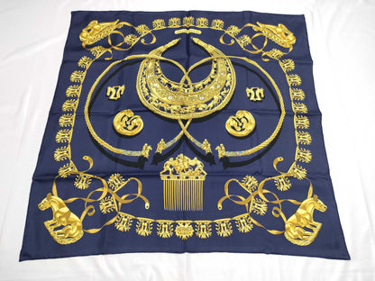 HERMES Carre Golden Knight Scarf