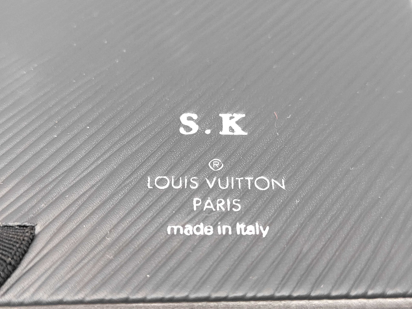 LOUIS VUITTON Taiga Cahier Gustave Notebook with Initials and Other Accessories