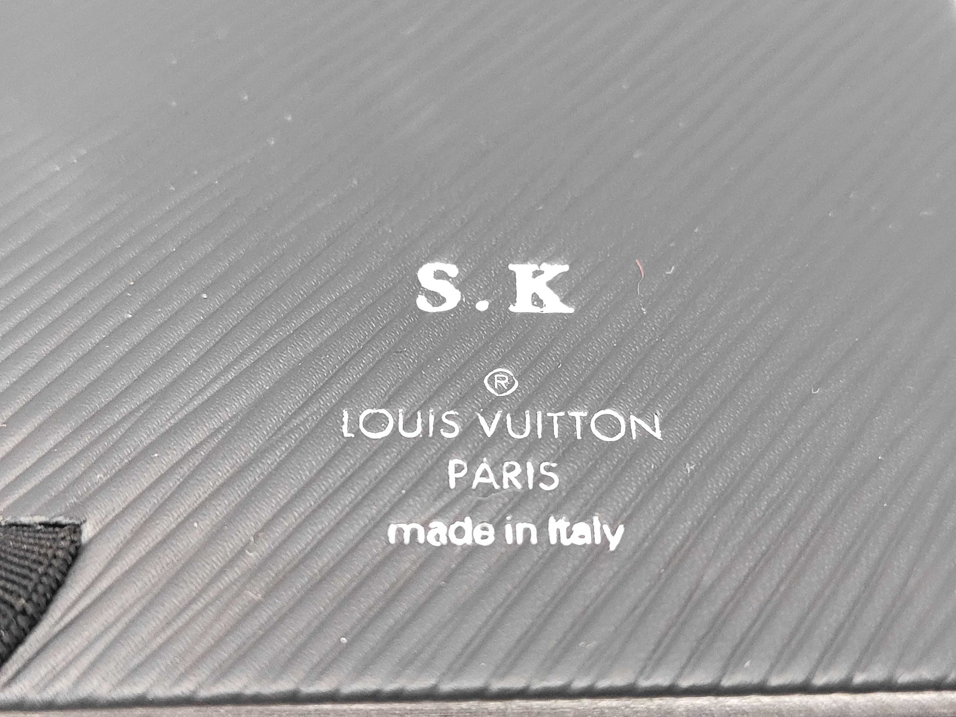 LOUIS VUITTON Taiga Cahier Gustave Notebook with Initials and Other Accessories