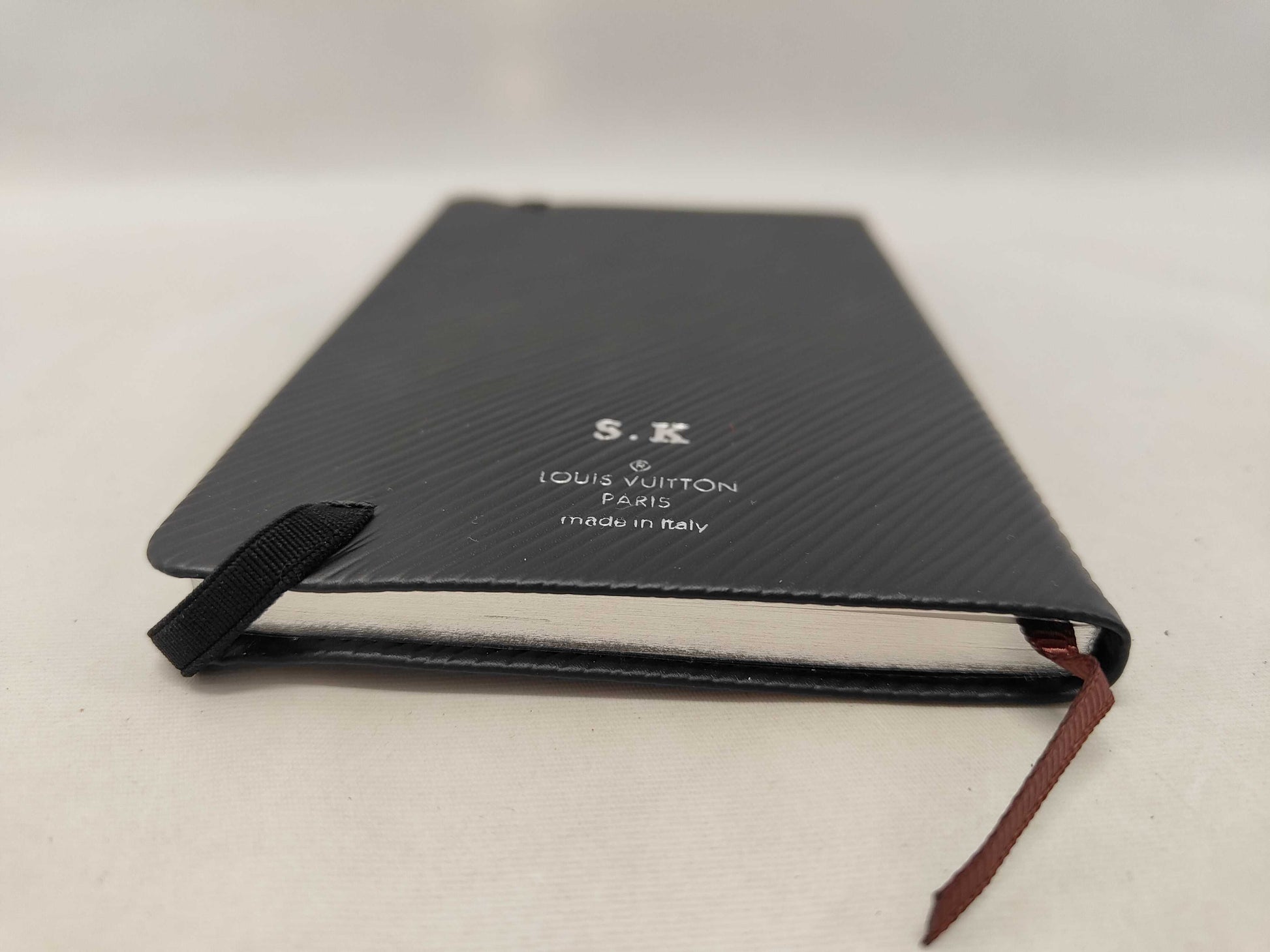 LOUIS VUITTON Taiga Cahier Gustave Notebook with Initials and Other Accessories