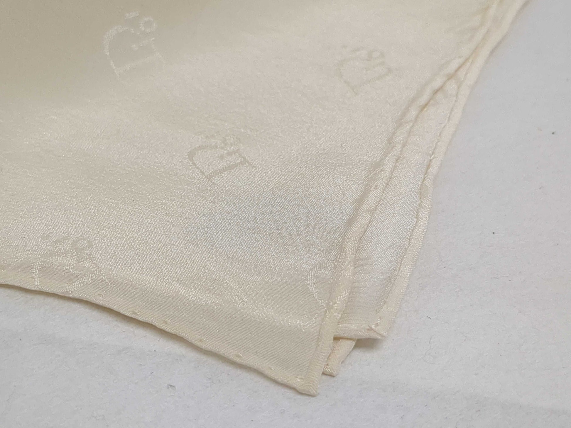 Dior Dot Ribbon Logo Handkerchief Scarf