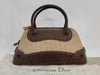 Dior BM-0091 Harako x Leather Handbag Brown x White Handbag