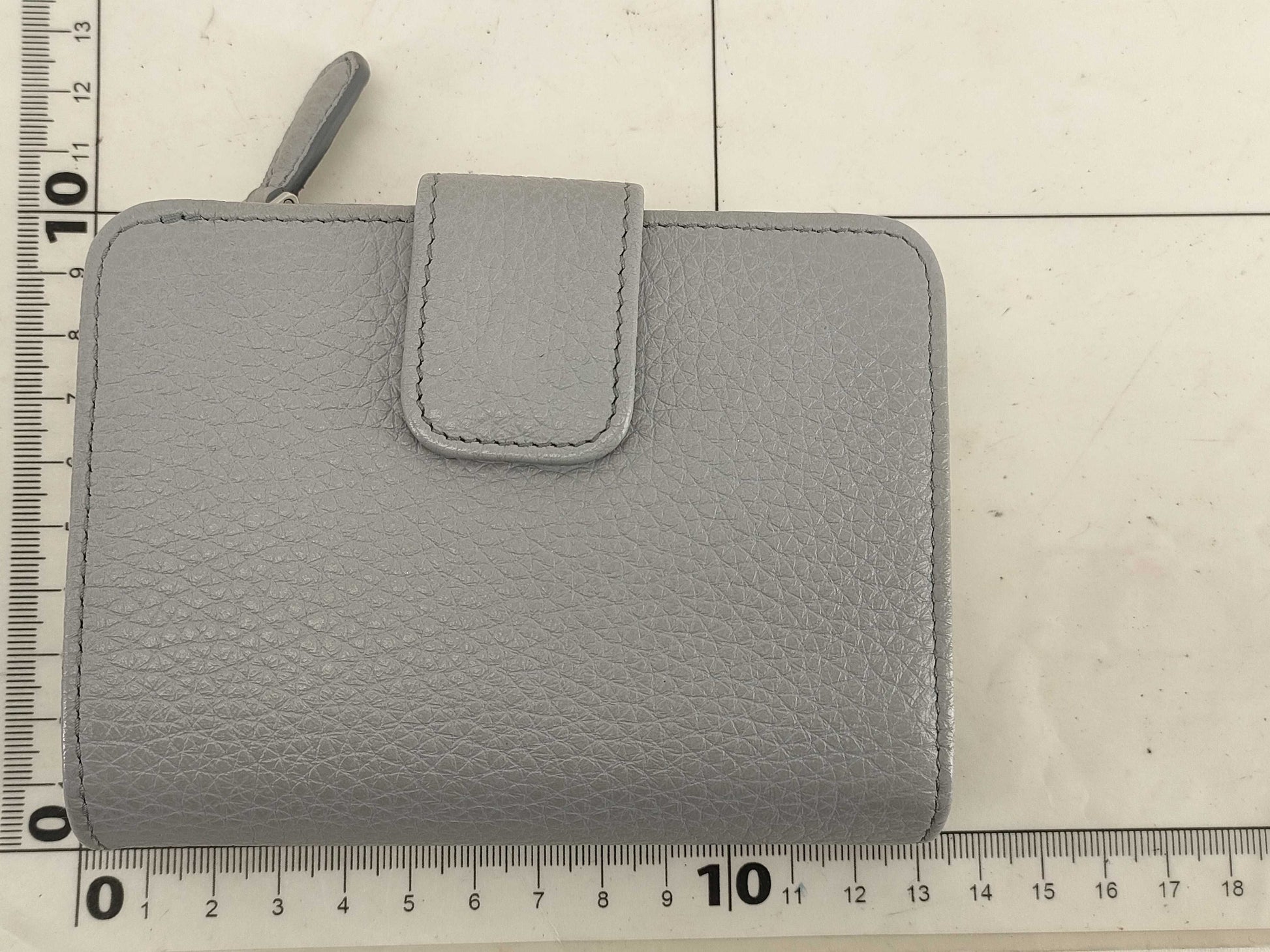 PRADA Compact Wallet Round Zip Front Logo Wallet