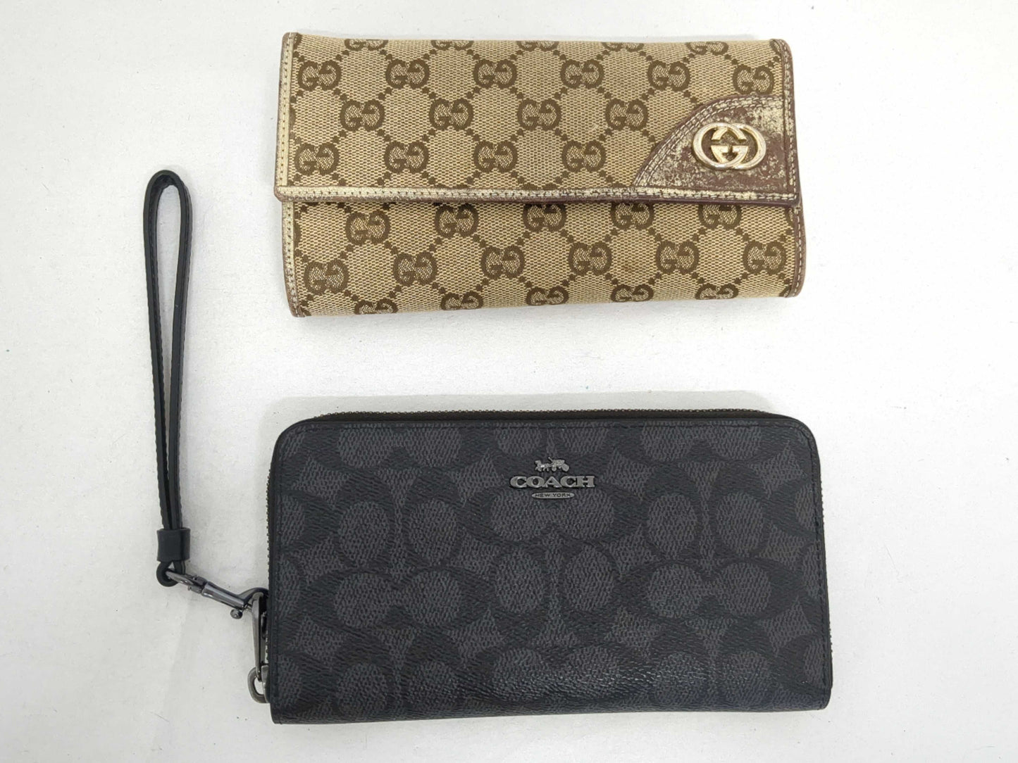 GUCCI Coach CW778 Long Wallet / Gucci GG Canvas Long Wallet 