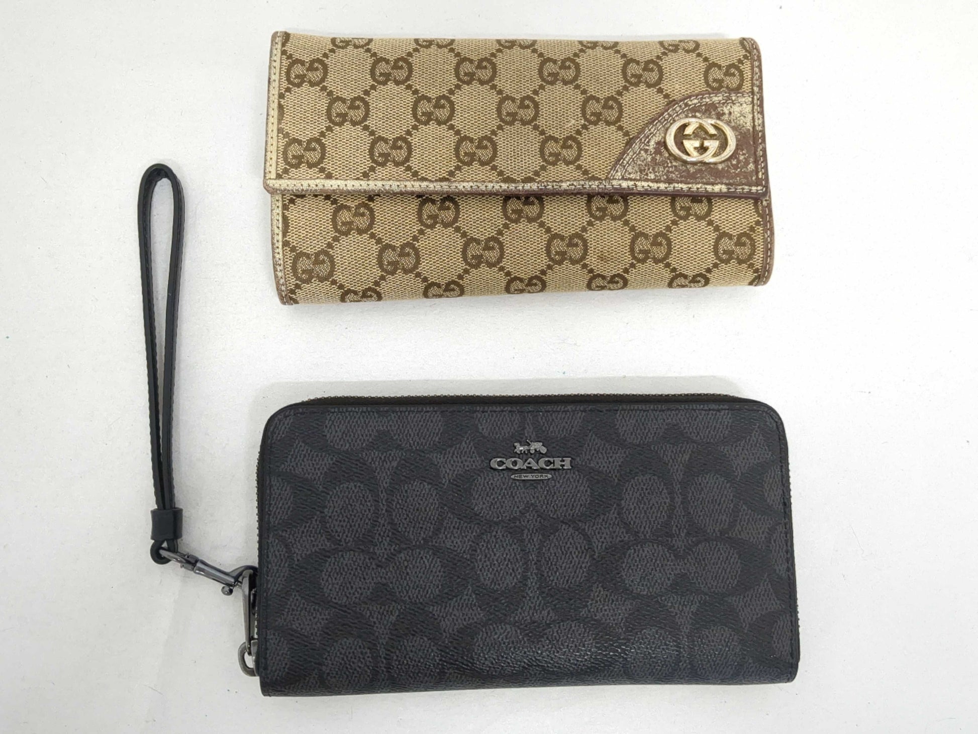 GUCCI Coach CW778 Long Wallet / Gucci GG Canvas Long Wallet 