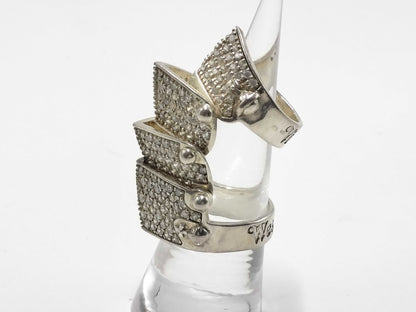 Vivienne Westwood Vivienne Armour Ring with Stones, 925