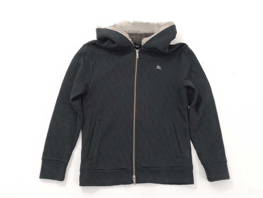 BURBERRY BLACK LABEL Quilted Zip Hoodie with Fur Other Apparel