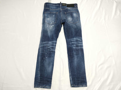 DSQUARED2 Painted Distressed Denim Pants with Tags