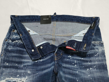DSQUARED2 Painted Distressed Denim Pants with Tags