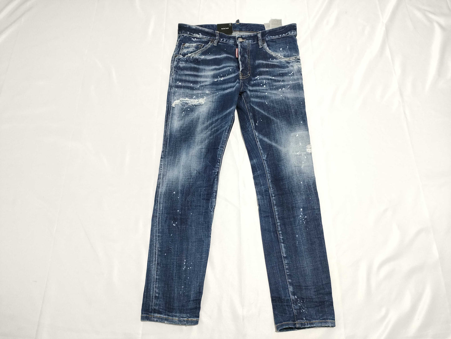 DSQUARED2 Painted Distressed Denim Pants with Tags