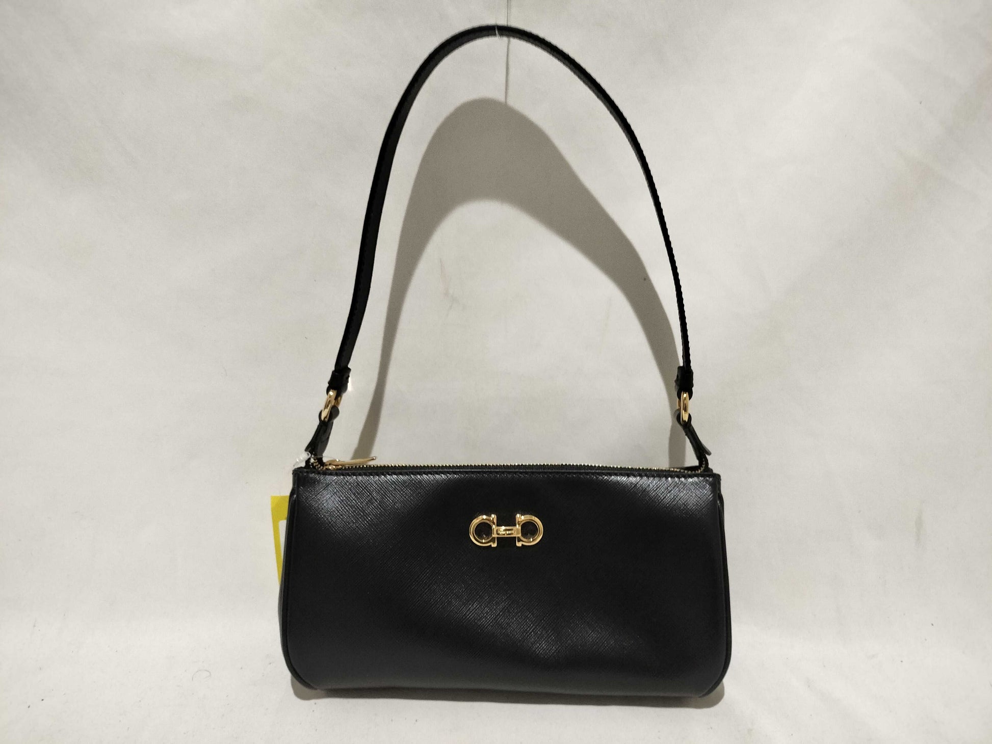 Salvatore Ferragamo Gancini One-Shoulder Black Handbag in Excellent Condition