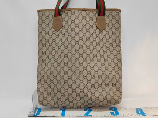 GUCCI GG Supreme Old Gucci Tote Bag GG Plus Sherry Line Tote Bag