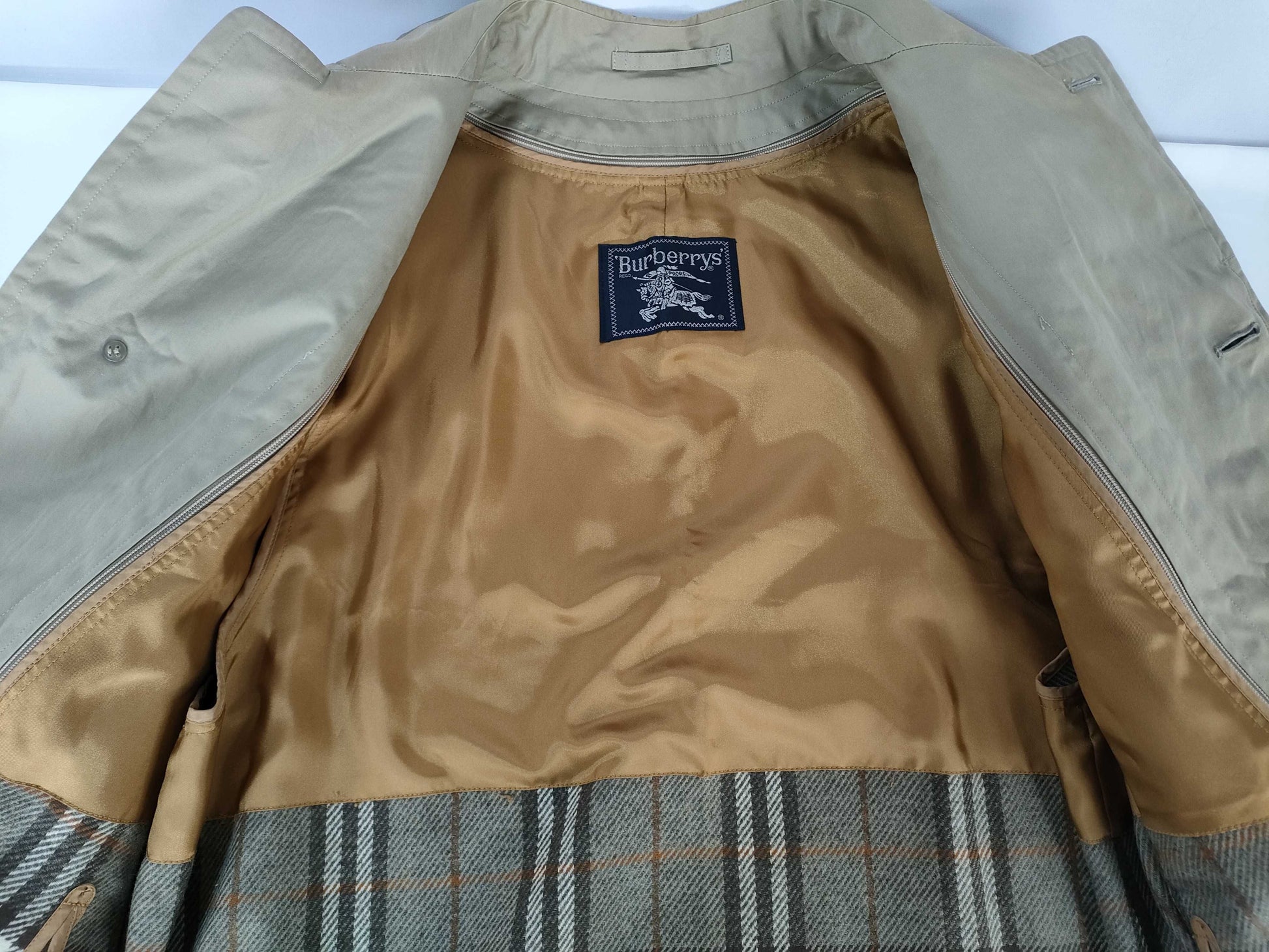 Burberry's Nova Check Trench Coat with Liner