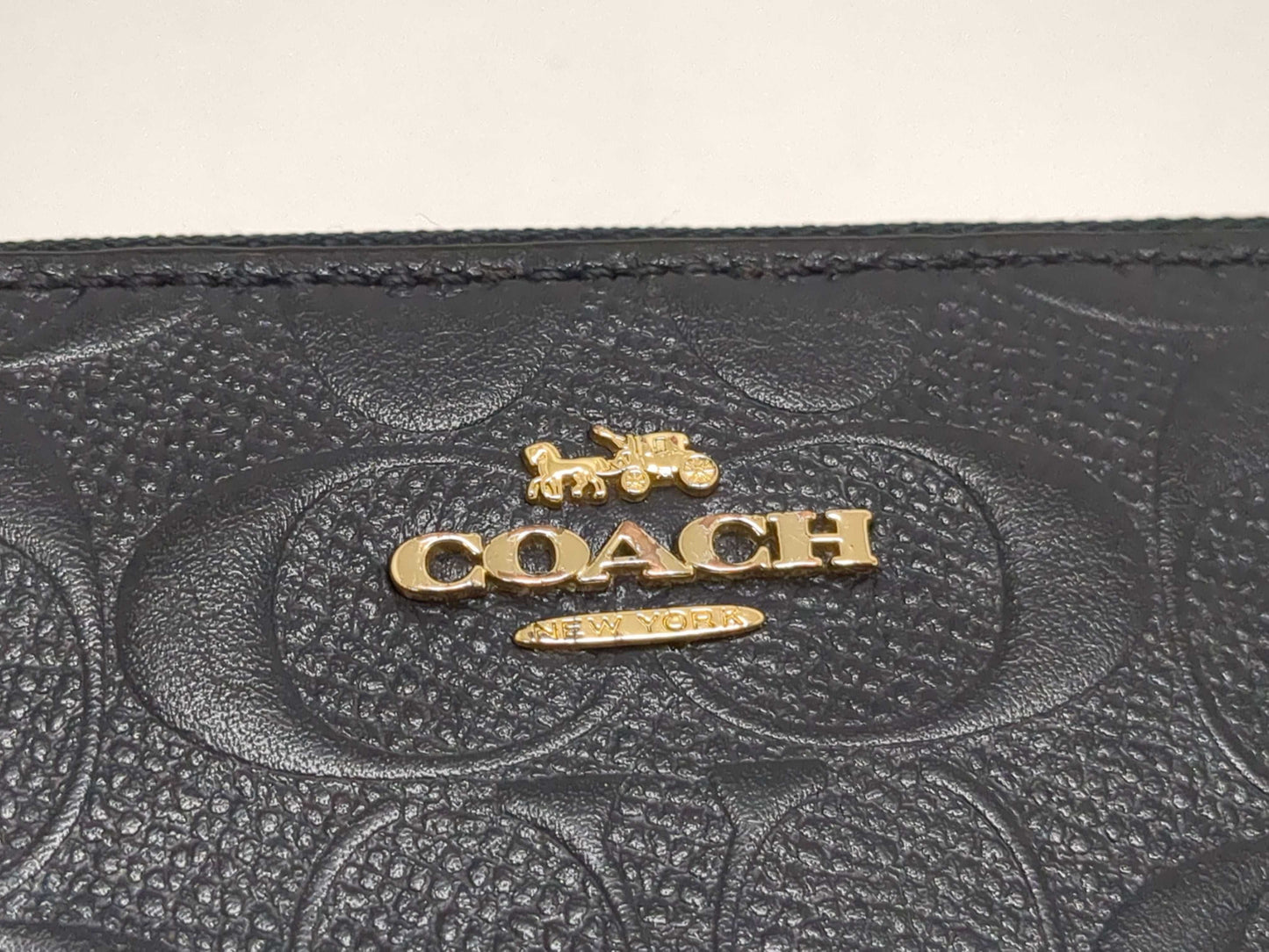 COACH Signature Round Zip Two-Piece Wallet
