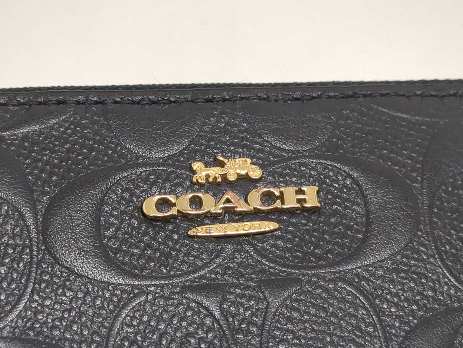 COACH Signature Round Zip Two-Piece Wallet