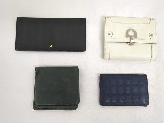 Salvatore Ferragamo, Louis Vuitton, and other wallets