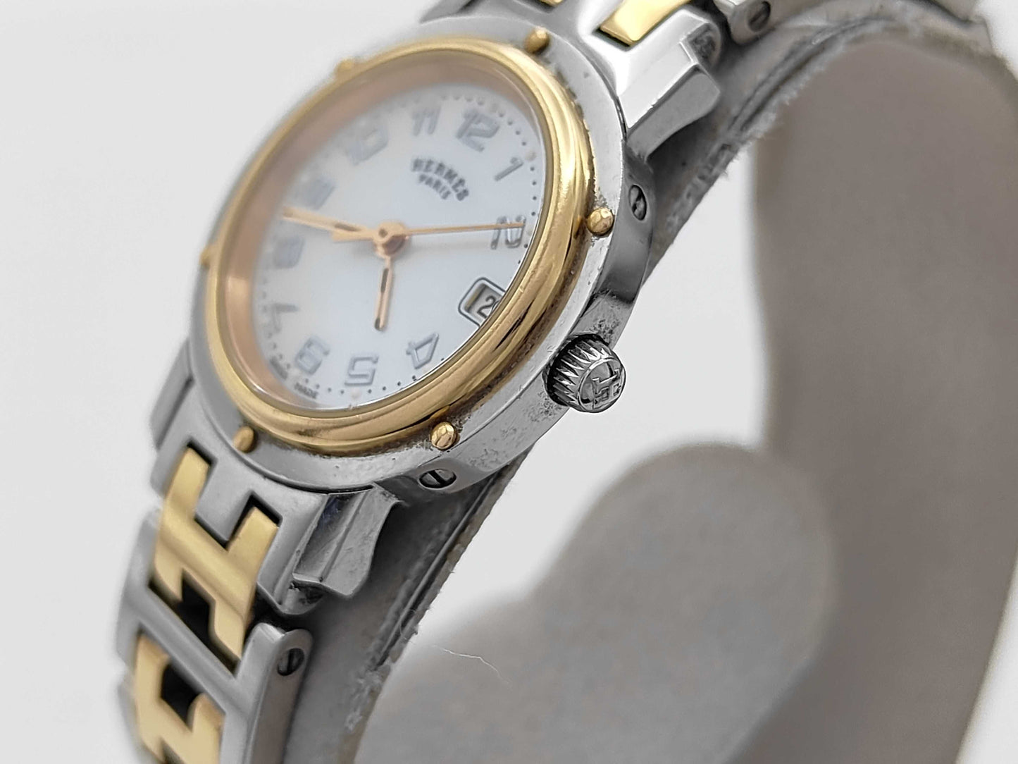 HERMES CL4.221 2724244 Quartz Shell Dial Women's Watch