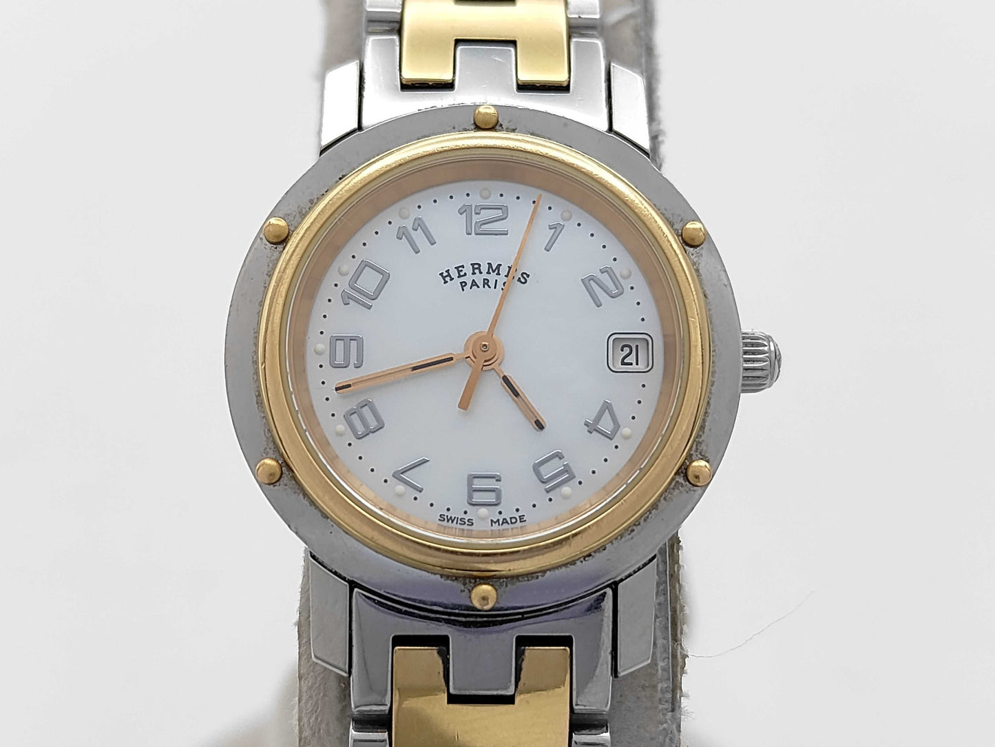 HERMES CL4.221 2724244 Quartz Shell Dial Women's Watch