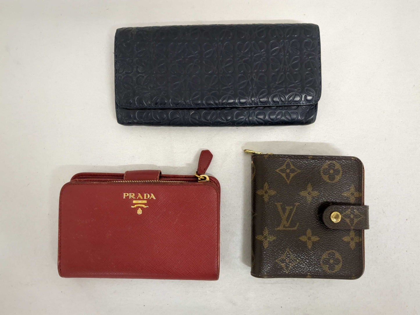 LOUIS VUITTON Monogram Louis Vuitton/Prada/Loewe/Wallet*3 Wallet