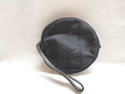 CHANEL New Travel Line Round Pouch Black Pouch