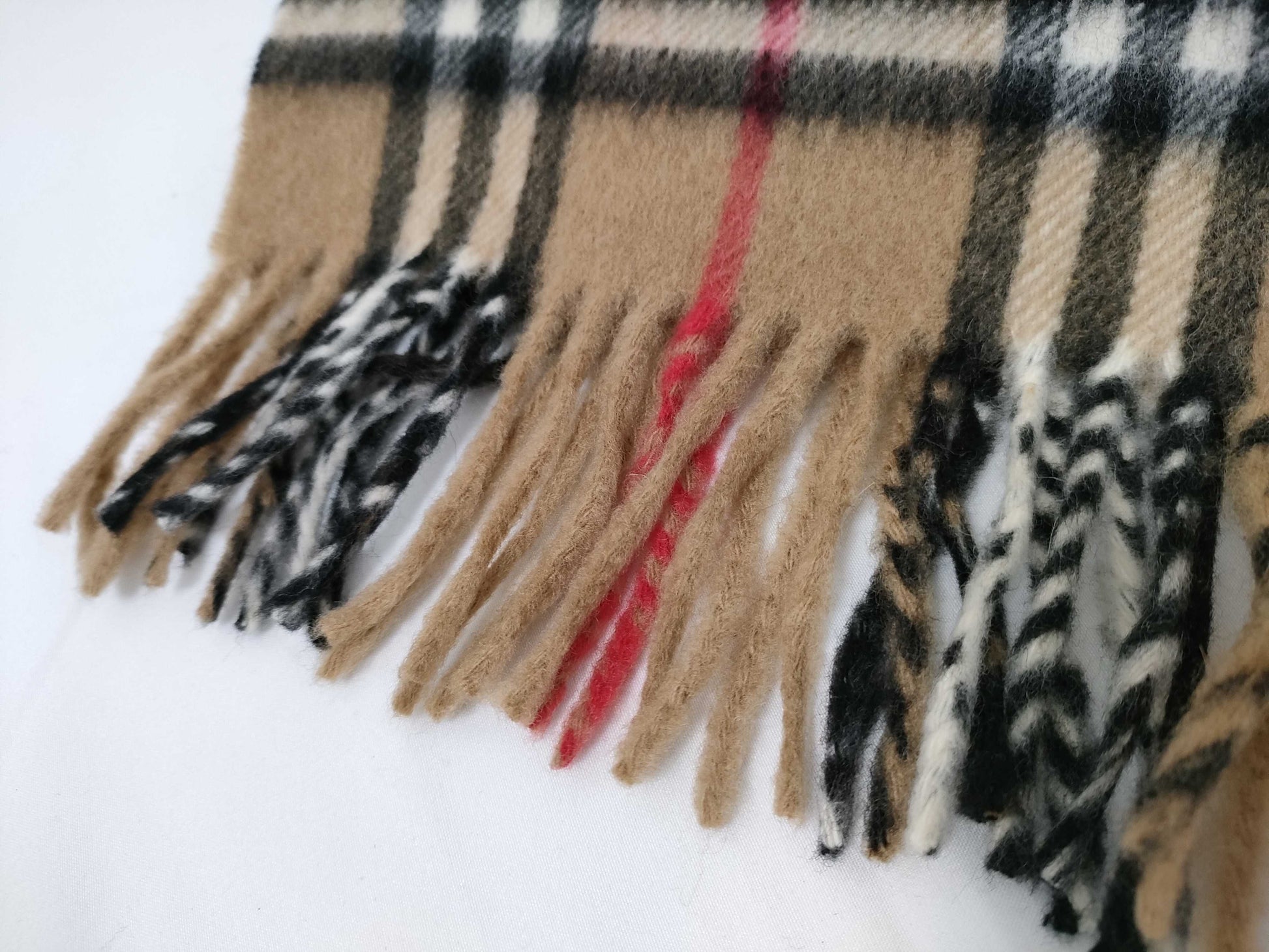 BURBERRY Check Scarf 100% Cashmere Scarf