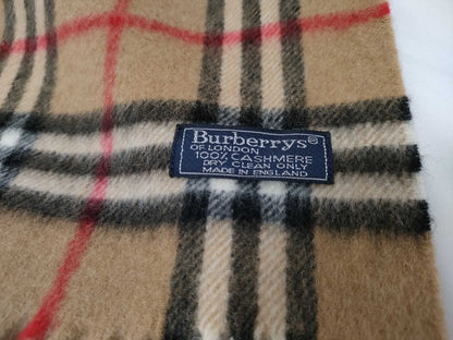 BURBERRY Check Scarf 100% Cashmere Scarf