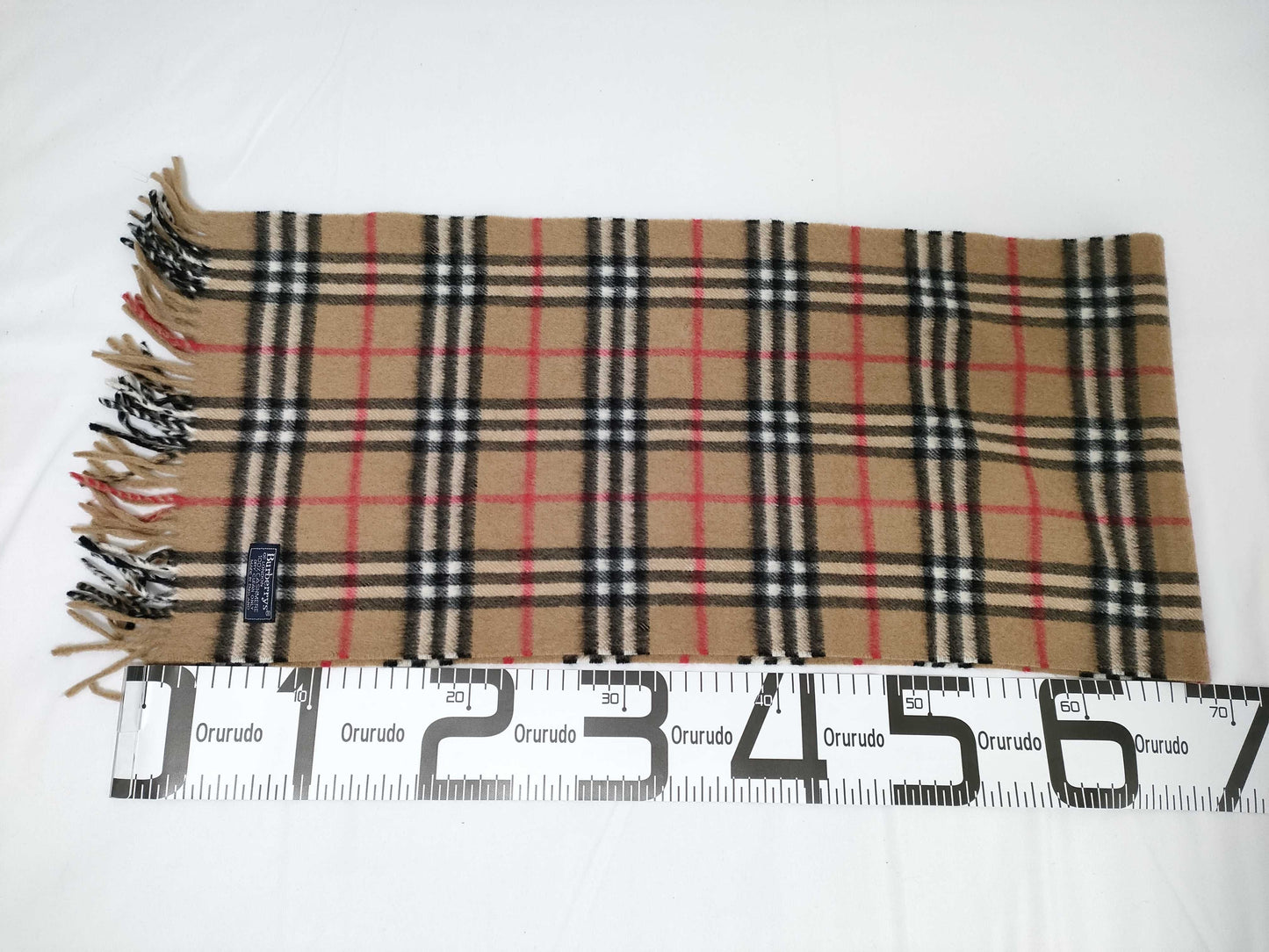 BURBERRY Check Scarf 100% Cashmere Scarf