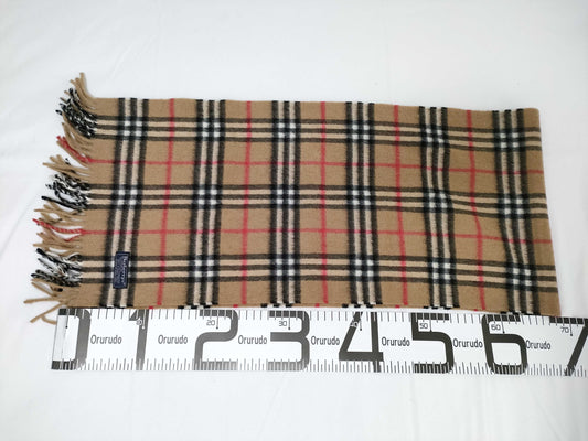 BURBERRY Check Scarf 100% Cashmere Scarf