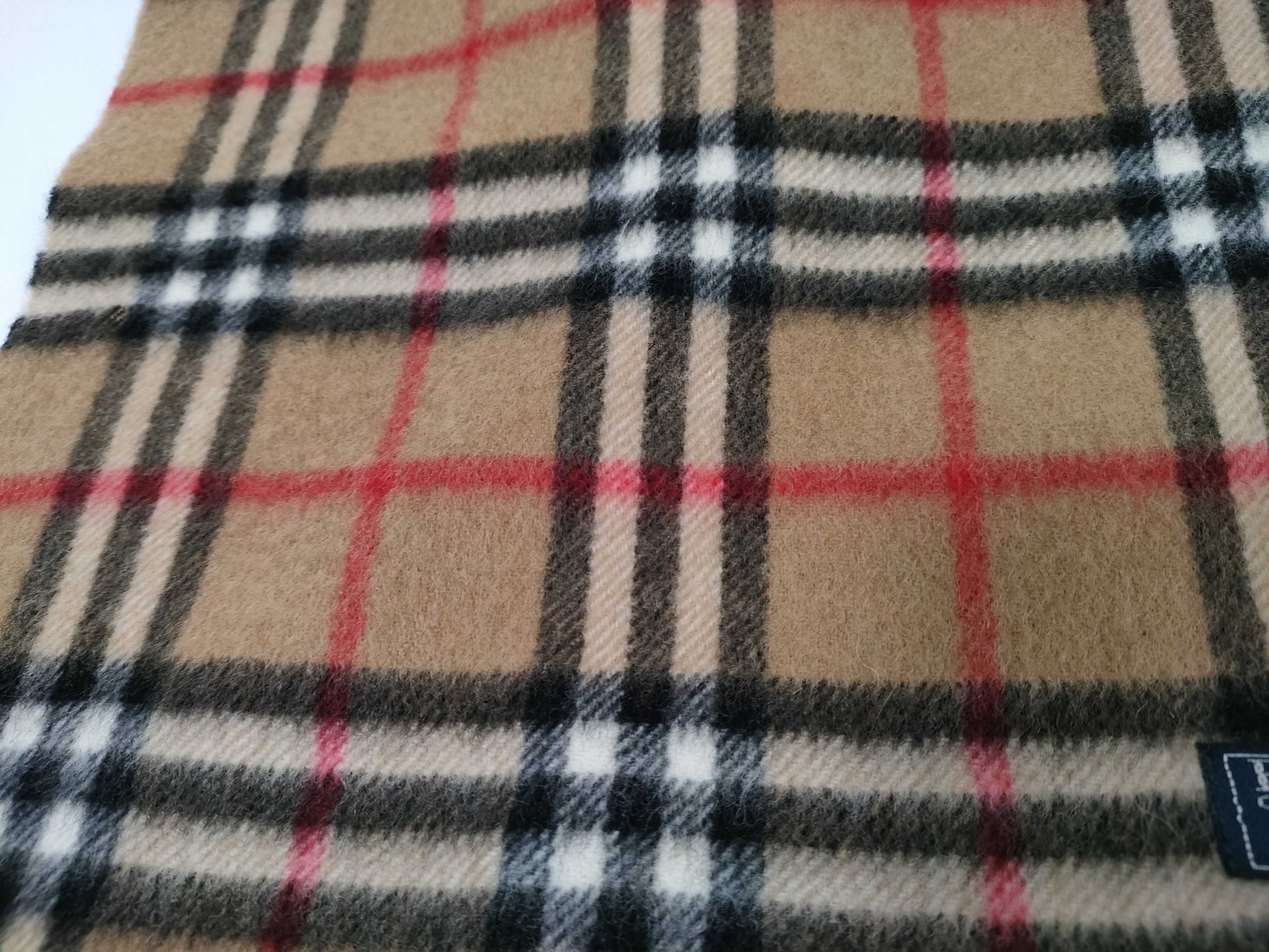 BURBERRY Check Scarf 100% Cashmere Scarf